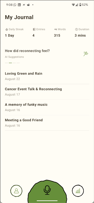 MyDiaryAI App Screenshot